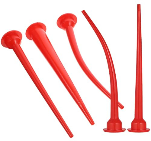 KAJNBN 5pcs Plastic Caulking Gun Extension Nozzle with Straight and Curved Tips for Smooth Application and Extended Reach, Suitable for Caulk Tubes Used on Windows and Doors