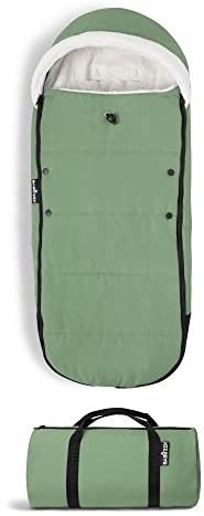 Stokke BABYZEN YOYO Footmuff, Peppermint - Sherpa Lining & Fleece Hood with Drawstring to Keep Baby Warm - Includes Carrying Bag - Machine Washable