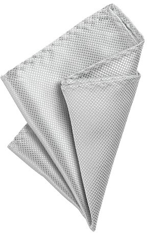 DonDon Pochette de costume homme mouchoir 21 x 21 cm pour des occasions festives - argenté