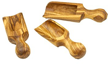 D.O.M. Salzschippchen 6 cm aus Olivenholz 3tlg. Set