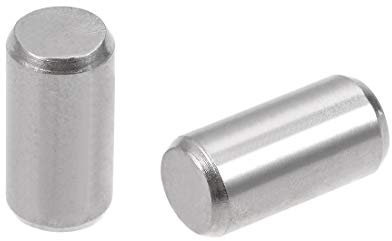 sourcing map 20Pcs 6mm x 12mm Dowel Pin 304 Stainless Steel Wood Bunk Bed Dowel Pins Shelf Pegs Support Shelves Silver Tone