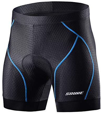Souke Sports Herren Radunterhose Herren Radfahren Unterwäsche 4D Gepolstert Atmungsaktiv Fahrrad Unterwäsche Short mit Rutschhemmendem Beingreifer