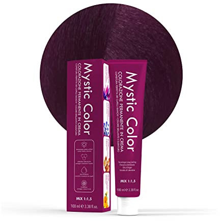 Mystic Color - Colore Biondo Scuro Viola 6.2 - Tinta per Capelli - Colorazione Professionale in Crema a Lunga Durata - Con Cheratina Idrolizzata, Olio di Argan e Calendula - 100 ml