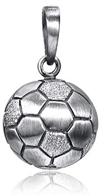 MATERIA by Matthias Wagner Fußball Anhänger Silber 925 für Herren in 3 Farben