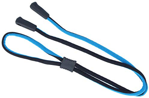 Cordoncino sportivo con attacco grip per occhiali da sole, da lettura e da sport in blu e nero
