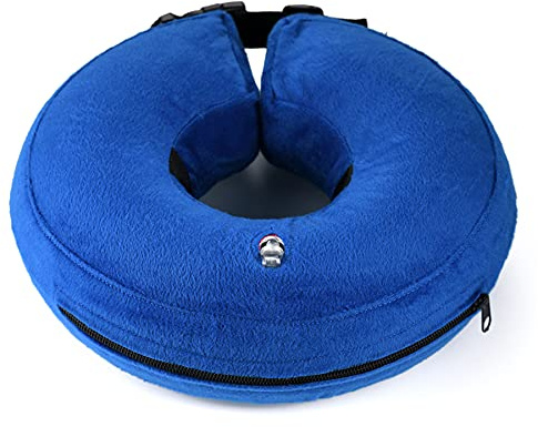 Avaner Aufblasbar Halskrause Halsband für Haustier Hund Katze bequem Schutzkragen mit Schnalle Verstellbarer Innenumfang von 12cm bis 17cm Nackenstütze nach Operationen und Verletzungen (XS)