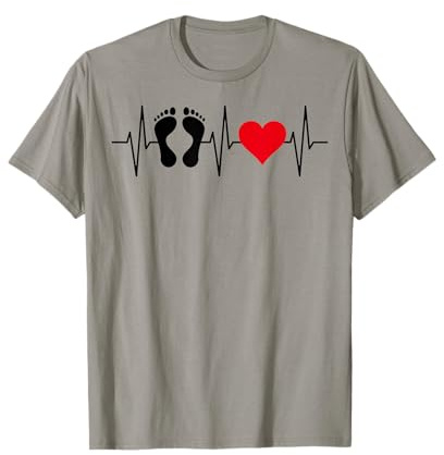 Füße Fußpflege EKG Linie Pediküre Podologe Nagelstudio T-Shirt