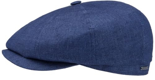 Stetson Hatteras Classic Schirmmütze Leinen Flatcap meliert Mehrfarbig Damen Herren Sommer Winter
