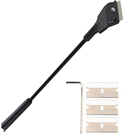 lyrlody Algenschaber, Abnehmbarer Algenschaber, Reinigungsbürste mit Austauschbaren Klingen für Glasaquarium(Standardschaber)