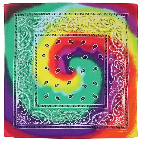 Freak Scene Bandana - Paisley Batik - Näsduk - Torg - olika färger, Turkosfärgad spiral