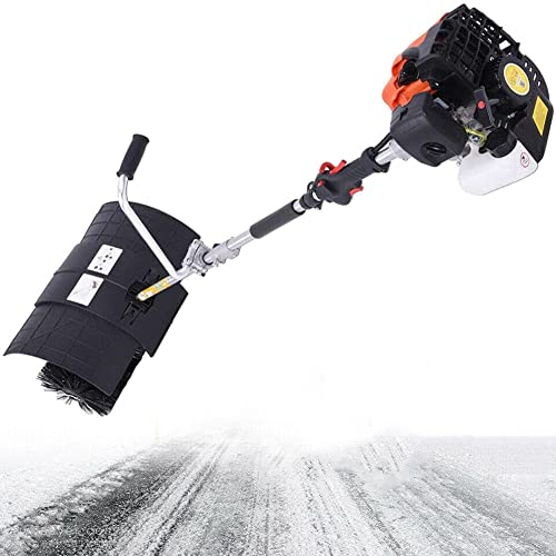 42,7 cc 2-Takt-Schnee-Kehrmaschine, 3,5 PS Gas-Kehrmaschine, benzinbetriebene Kehrmaschine mit luftgekühltem Motormotor für Straßenrasen, Garten, Hof, Rasen, Schneeräumung