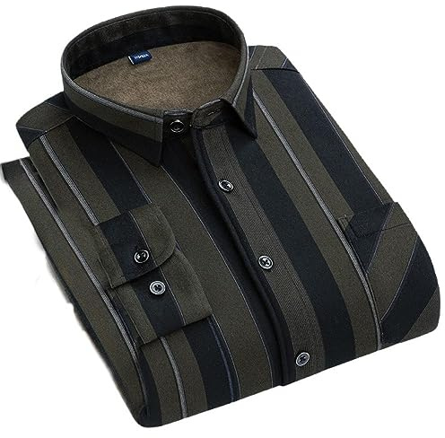 Camicia Da Uomo In Flanella Scozzese In Pile Foderata In Sherpa, Camicia A Maniche Lunghe Abbottonata Camicia A Quadri In Flanella Di Cotone Caldo Camicia Western Da Boscaiolo Camicia In Pile Pesant