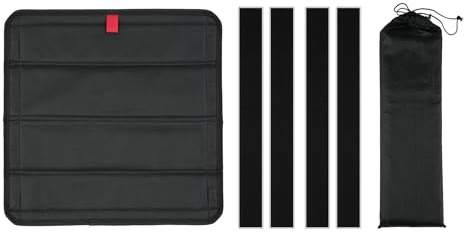 Shkalacar Magnetischer Wohnmobil Fensterschutz, Faltbar Dachfenster Sonnenschutz, UV Schutz, Fensterabdeckung für Anhänger (40,6 x 40,6 cm, Schwarz)