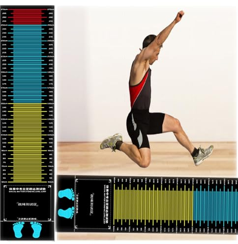 1 Zoll Dicke Springseilmatte, stoßdämpfend, rutschfeste Weitsprungmatten für Bodentraining, große Trainingsmatte aus Gummi, extra lang, 250-350 cm