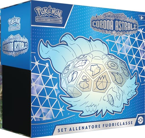 Pokémon TCG: Juego de Entrenador de la expansión Escarlata y Violeta - Corona Astral (una Tarjeta Promocional de tamaño Completo, Nueve Paquetes de expansión y Accesorios Premium)