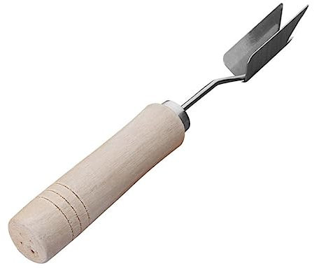 MAGICLULU 7piezas Cortadora De Fruta Pelador De Piña Inoxidable Mango De Madera Removedor De Ojos De Piña Fácil De Usar y Limpiar