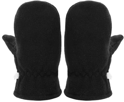 iEasey Faux Fur Lined Kids Winter Fleece Mittens 2-4 Years Toddler Girls Boys Cold Weather Insulated Gloves with Clip Kids Warm Furry Plush Mittens Ski Snow Gloves with Fur Inside