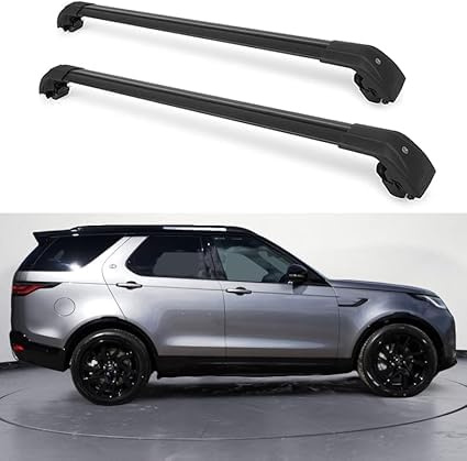 TMXM 2 PCS Roof rack cross Bar,For Land Rover Discovery 5 2017-2021 Rooftop Luggage Carrier Crossbar Cargo Transportrack Holder Auto Accessories,A-Black