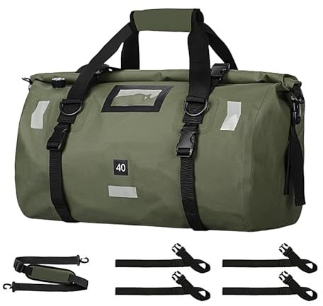 wasserdichte Reisetasche, Motorradgepäck, 40L großer Trockenrucksack für Motorrad, Satteltaschen, robuste, trockene Seesäcke, trockene Seesäcke zum Schwimmen, Camping, Reisen, Fitnessstudio