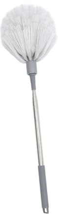 Gatuida Plumeau Télescopique Gris 2,3 M Brosse à Poils Durs pour Nettoyage Toiles D'araignée et Poussière, Outil d'entretien Ménager Extensible pour Plafonds Hauts et Style Aléatoire