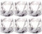 LOITTAINUE Lot de 6 verres à whisky, en cristal irrégulier, 200 ml, pour café glacé, cocktail, eau, thé, café, jus - Passe au lave-vaisselle (transparent)