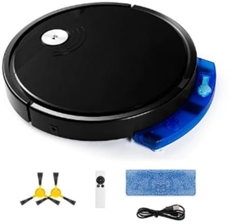 Remingtape 5-In-1 RS800 with Remote Control Super Quiet Smart Robot Vacuum Cleaner Wet&Dry Mopping Floor Home Appliance Easy to Use Black,A