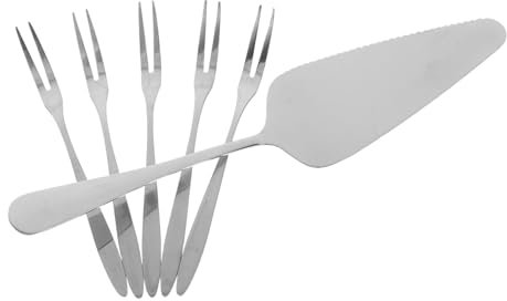 SOLUSTRE 1juego Pastel Inoxidable Con Tenedores De y Fruta Utensilios Reutilizables Para Bodas y Diseño Elegante y