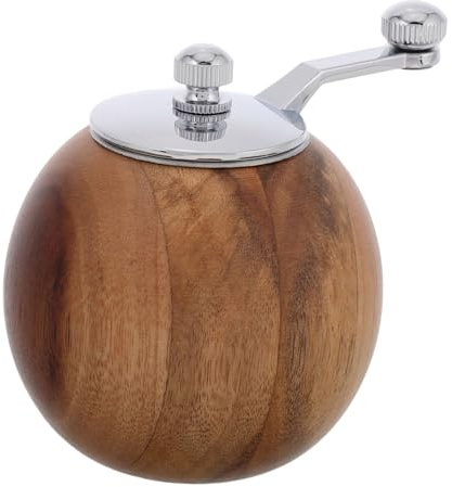 Abaodam Moulin à Épices Cuisine Manuel en Bois Mini à Manivelle Compact Léger pour Camping Barbecue Extérieur Moulure Homogène Polyvalent