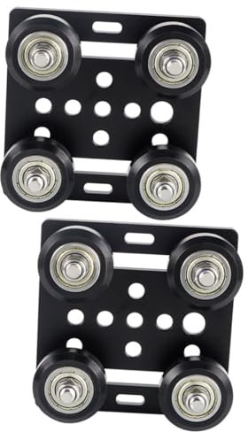 VILLFUL 2 Stück Aluminiumprofil Riemenscheibe, Aluminium Riemenscheibenplatte Für Aluminium Extrusion, Riemenscheibenrollen, Riemenscheibenlagerrad, Europäische Portalplatte,