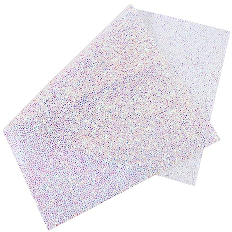 SHERCHPRY Tapis de Manucure Pliable Décoratif Diamants Brillants, Coussinet à Ongles Transparent Blanc Ab, Repose-main Confortable pour Salon de Manucure Professionnel