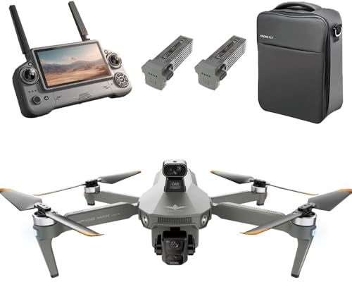 Ledovan Drohne mit 4K Kamera für Erwachsene, KF100MAX, 360° Hindernis Vermeidung, 3 Achsen Gimbal Stabilization, 6 km Videoübertragung, Intelligenter Bürstenloser Quadcopter, 2 Batterien