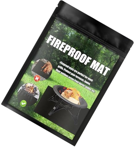 Btgghytr Almohadilla de parrilla de doble cara, protector de suelo ignífugo, resistente al aceite, tapete de cocina para reuniones en el patio trasero, tapete impermeable para parrilla para camping