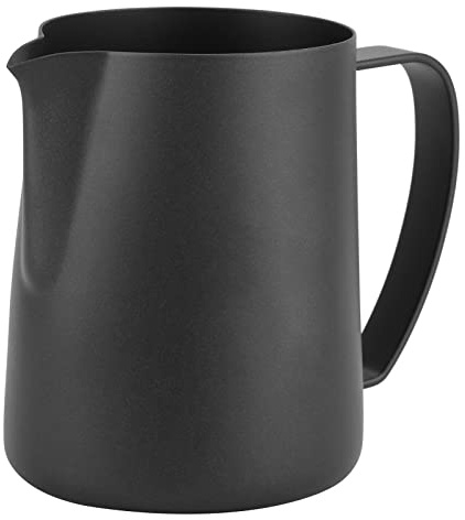 SIXRUN Pichet Mousseur à Lait, Tasse à Mousse de Lait Noir Mat en Acier Inoxydable 304 avec Bec Verseur en Bec d', Accessoires Professionnels de Barista d'art de café pour Latte Cappuccino (Cygne