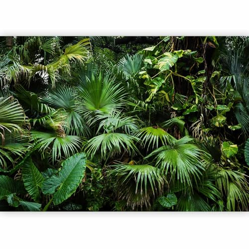 murando Photo Wallpaper 3D Effect 245x175 cm, Peel and Stick | Self-Adhesive Foil Print Wall Mural Tropical Leaves Monstera