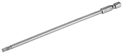 sourcing map Taladro Metal de Destornillador Torx de Vástago Hexagonal | de 1/4 Pulgadas de Longitud S2 de Destornillador Estrella Magnético de Seguridad H1 / 4 * 150 mm * T20 piezas