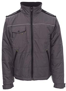 Payper ORION 2.0 Giubbino Giacca uomo 100% Poliestere chiusura zip interno imbottitura trapuntata tasca porta smartphone badge Grigio Smoke (S)