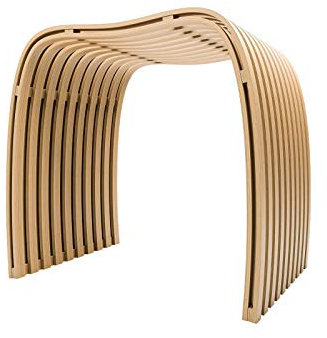 Schulte Badhocker aus Natur Bambus, 46 cm hoch, Traglast 130 Kg, rutschfest, stabil, ergonomisch, komfortabel