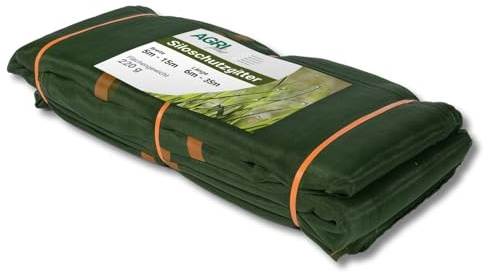 AGRI plus Siloschutzgitter 12 x 15 m - Grün I Hochwertiges 220 g/m² Silonetz aus reißfestem Monofilgewebe I Ringsum gesäumtes Vogelschutzgitter I Netzabdeckung wetterfest & UV-beständig