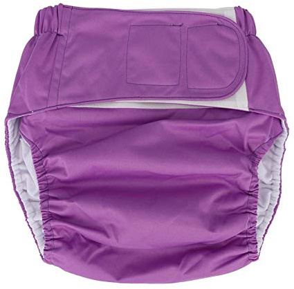 Couche Lavable pour Adulte, Couche incontinence Adulte Couches en Tissu de Protection Contre l'incontinence pour Personnes âgées Couches de Poche Imperméables et Réutilisables (Violet)