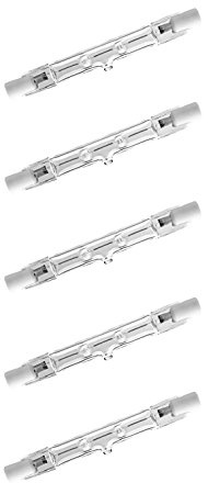 Calugy 5er Pack Halogenstablampe R7s 78mm 120 Watt 2250 Lumen 827 warmweiß dimmbar – R7s Lampe – R7s 78mm – R7s Leuchtmittel – R7s Stablampe