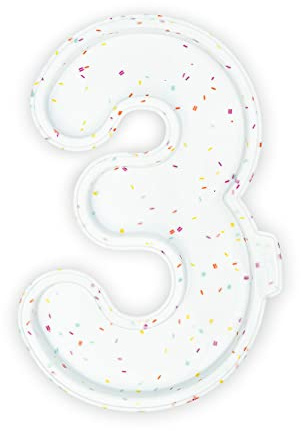 Céco Set of 2 Silicone Moulds for Layer Cake, Number Cake, Number 3