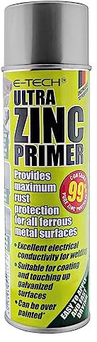 E-TECH Ultra Zinc Primer Anti-Rust - 500ml - Ideal for vehicle chassis and sub-frame restoration and protection