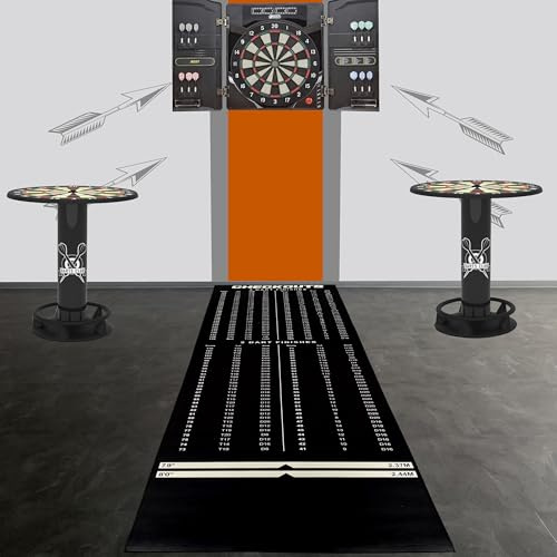 Teppich-Traum Dartmatte Abwurflinie Bodenschutz rutschfest 80x285 cm | Steeldart und E-Dart, Bodenschutz, Abwurflinie, rutschfest, waschbar, Punktfilzunterseite, pflegeleicht, 500 g/m²