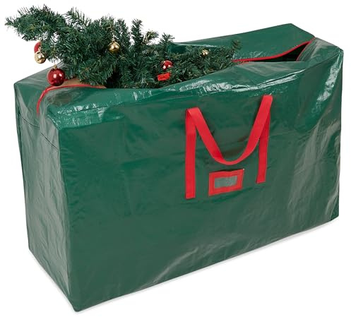 Christmas Tree Storage Bag - Zipped Christmas Storage Tree Bag with Carrying Handles Tidy Storage Solution Various Sizes (Green 120 cm)