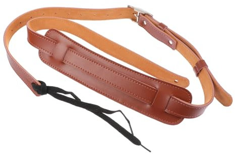 SAFIGLE Gitarrenschultergurt aus Rindsleder in Braun, 1 Stück