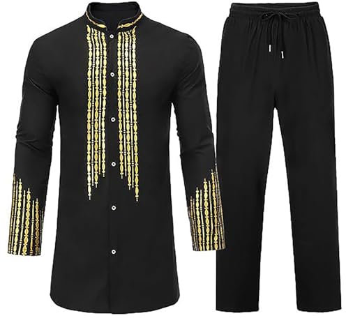 Herren-Bademantel, atmungsaktiv, knitterfrei, zwei atmungsaktive Anzüge, gerollte Ärmel, Cardigan, Hose, Set, Arbeitsanzüge für Herren, Schwarz , Large