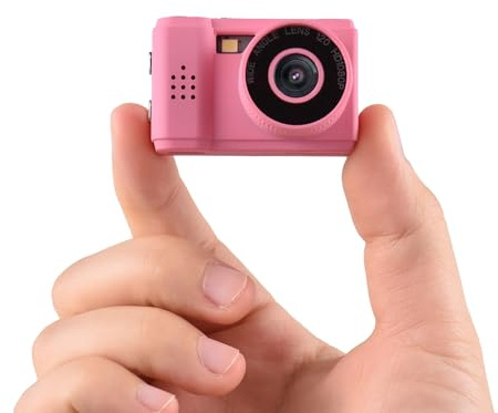 Andoer Mini Digitalkamera, 1080P Fotoapparat Digital Kompaktkamera, Fotokamera ingebauter Akku mit LCD-Bildschirm-Blitz für Kinder Teenager Senioren Anfänger