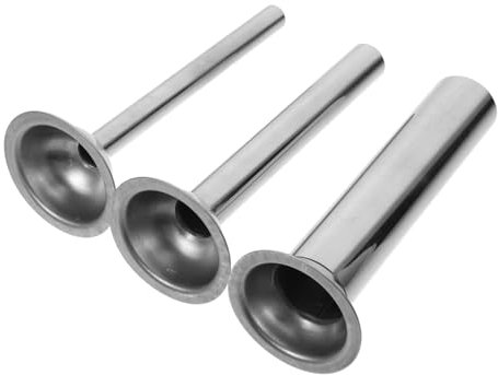 BIUDECO 3pcs Stainless Steel Sausage Stuffer Machine Set Sausage Filler Tube for Meat Grinders Kitchen Tools