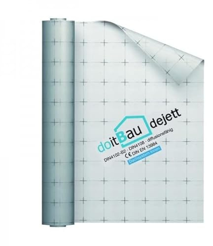 Dampfbremsfolie dejett 2-1,5 m x 50 m (75 m²) Dampfbremse Dampfbremsbahn Dachbahn Innenausbau atmungsaktiv Vlies 95 g/m²
