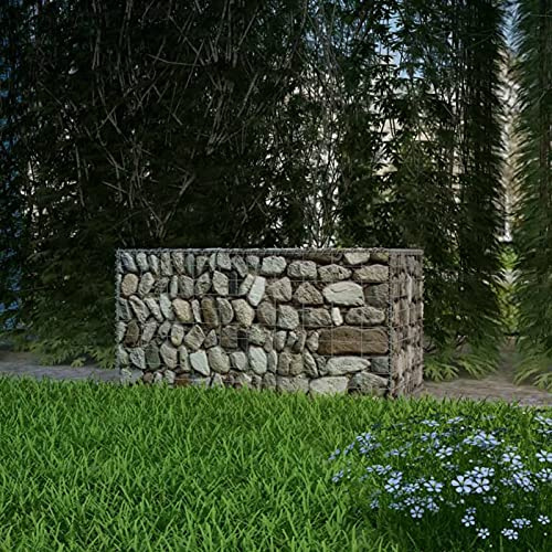 Juroupi Panier de Gabion Acier galvanisé 100x50x50 cm,Paniers À Gabions,Paniers À Gabions Arqués,Gabion,